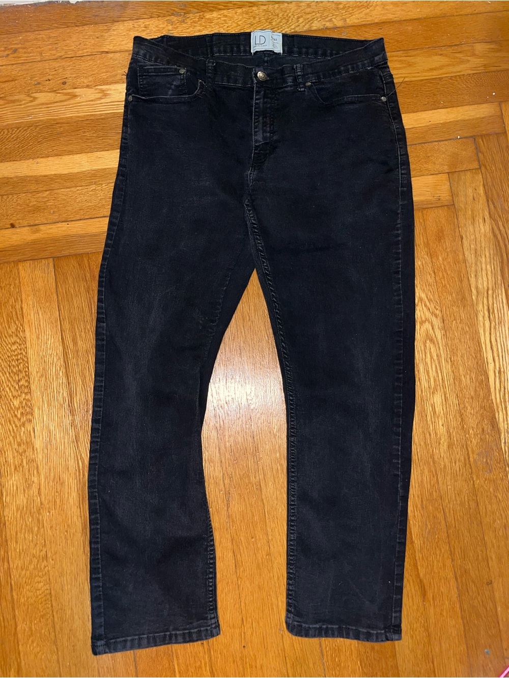 Luke & Dutch Black Straight Leg Men's Jeans